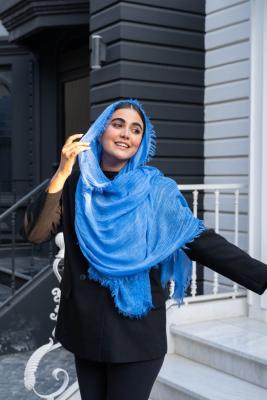 شال سنگشور ساده حاشیه ریش