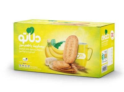 بیسکوییت موزی با تزیین شکر