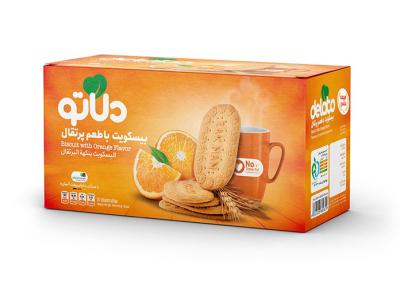 بیسکوییت پرتقالی با تزیین شکر