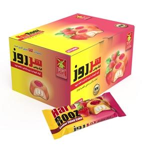 کیک توت فرنگی دوقلو هر روز 60 گرم 36 عددی