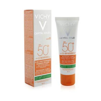 ضد افتاب مات کننده مخصوص پوست های نرمال تا چرب حاوی خاک رس سبز spf50 ویشی