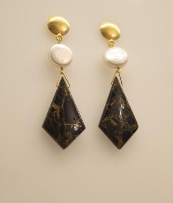 گوشواره ابسیدین کد 734